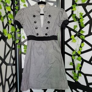 BeBop V Neck Gingham Dress